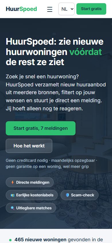 HuurSpoed op een telefoon