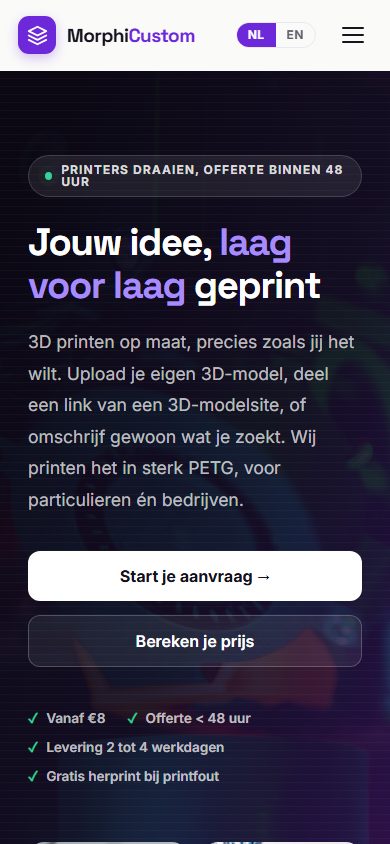 MorphiCustom op een telefoon