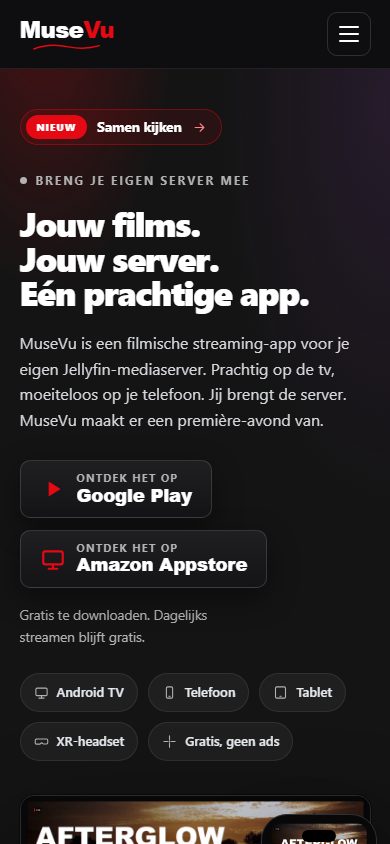 MuseVu op een telefoon